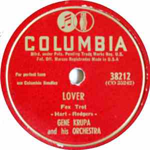 Gene Krupa And His Orchestra - Lover / Green Eyes FLAC