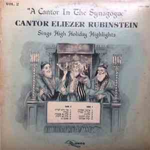 Cantor Eliezer Rubinstein - A Cantor In The Synagogue Vol. 2 FLAC