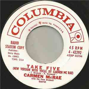 Carmen McRae With The Dave Brubeck Quartet - Take Five FLAC