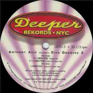 Anthony Acid - Presents Diva Grooves 3 - I Need You FLAC