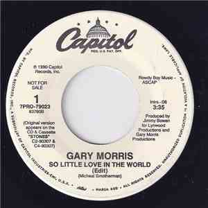 Gary Morris - So Little Love In The World FLAC
