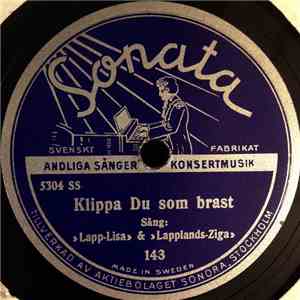 Lapp-Lisa & Lapplands-Ziga - Klippa Du Som Brast / Ljude Herrens Lov I Våra Bygder FLAC
