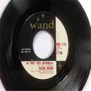 Maxine Brown - I Don't Need Anything / The Secret Of Livin' FLAC
