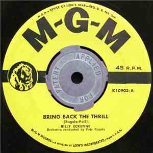 Billy Eckstine - Bring Back The Thrill / I Apologize FLAC