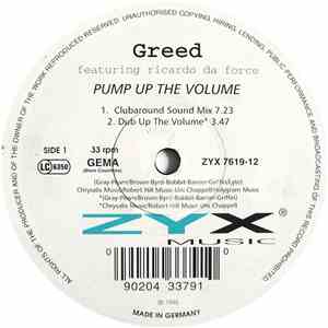 Greed Featuring Ricardo Da Force - Pump Up The Volume FLAC