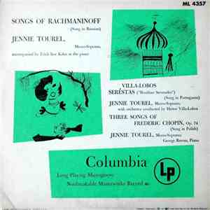 Jennie Tourel Accompanied By Erich Itor Kahn And George Reeves Piano: Rachmaninoff, Chopin / Heitor Villa-Lobos - Songs Of / Seréstas ("Brasilian Serenades") FLAC