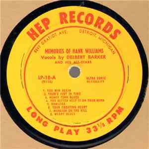 Delbert Barker And His All-Stars - Memories Of Hank Williams FLAC
