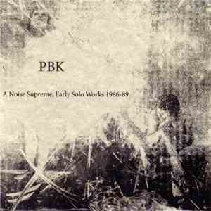 PBK - A Noise Supreme, Early Solo Works 1986-89 FLAC