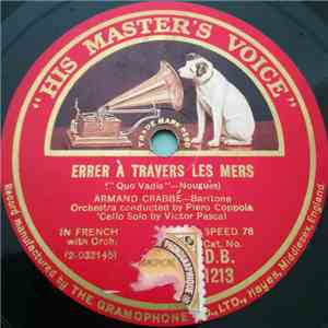 Armand Crabbé - Errer À Travers Les Mers / Je Sens L'Amour Troubler Mon Cœur FLAC