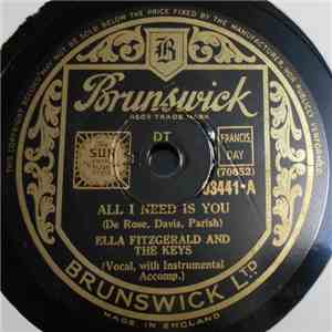 Ella Fitzgerald And The Keys - All I Need Is You / He's My Guy FLAC