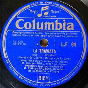 M. Georges Thill, M. Eugene Bigot, M. Philippe Gaubert - La Traviata / Paillasse FLAC
