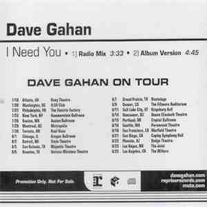 Dave Gahan - I Need You FLAC