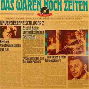 Various - Das Waren Noch Zeiten - Unvergessene Schlager, Folge 2 FLAC