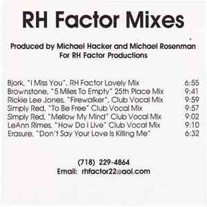 RH Factor - RH Factor Mixes FLAC