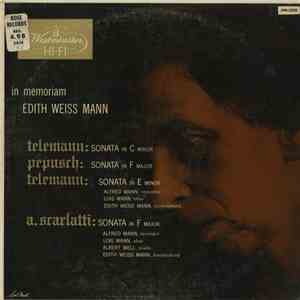 Georg Philipp Telemann, Johann Christoph Pepusch, Alessandro Scarlatti, Alfred Mann, Lois Mann, Edith Weiss-Mann - Telemann: Sonatas in C minor & E minor / Pepusch: Sonata in F major / Scarlatti: Sonata in F major FLAC