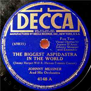 Johnny Messner And His Orchestra - The Biggest Aspidastra In The World / The Penny Polka FLAC