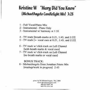 Kristine W - Mary Did You Know FLAC