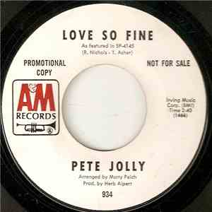 Pete Jolly - Love So Fine / Dancing In The Streets FLAC