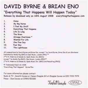 David Byrne & Brian Eno - Everything That Happens Will Happen Today FLAC