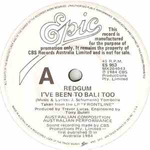Redgum - I've Been To Bali Too FLAC