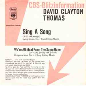 David Clayton Thomas - Sing A Song FLAC