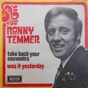 Ronny Temmer - Take Back Your Souvenirs / Was It Yesterday FLAC