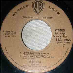 Buddy Cole - Lover Come Back To Me FLAC