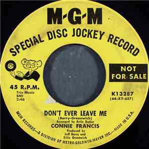 Connie Francis - Don't Ever Leave Me FLAC