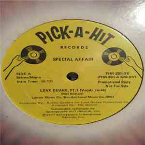 Special Affair - Love Quake, Pt. 1 / Pt. 2 FLAC
