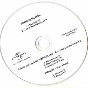 Enrique Iglesias / Game Feat Justin Timberlake / Eminem - I Like It / Ain't No Doubt About It / Not Afraid FLAC