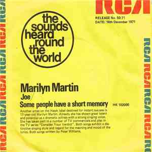 Marilyn Martin  - Joe / Some People Have A Short Memory FLAC