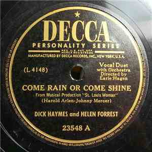 Dick Haymes And Helen Forrest - Come Rain Or Come Shine / You Stole My Heart (But It Wasn't Stealing) FLAC