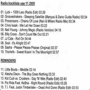 Various - Radio Trackliste Uge 11 2009 FLAC