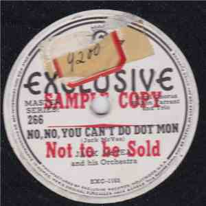 Jack McVae And His Orchestra - No,No,You Can't Do Dot Man FLAC