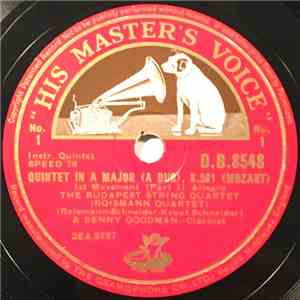 The Budapest String Quartet (Roismann Quartet) & Benny Goodman - Quintet In A Major (A Dur), K.581 FLAC