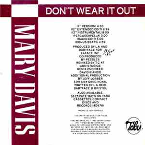 Mary Davis - Don't Wear It Out FLAC