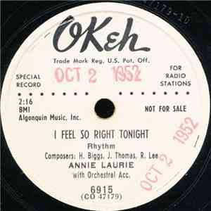 Annie Laurie - I Feel So Right Tonight / You Belong To Me FLAC