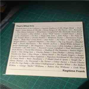 Ragtime Frank - That's What It Is FLAC