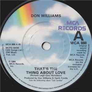 Don Williams  - That's The Thing About Love FLAC