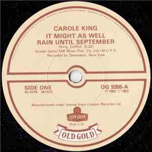 Carole King - It Might As Well Rain Until September FLAC