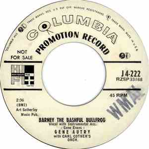 Gene Autry With Carl Cotner's Orch. - Barney The Bashful Bullfrog / Up On The Housetop FLAC