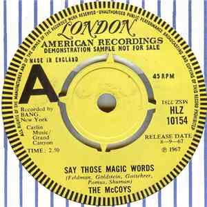 The McCoys - Say Those Magic Words / I Wonder If She Remembers Me FLAC