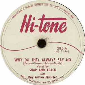 Snap And Crack With Ray Arthur Quartet / Art Ryerson's Rhythm - Why Do They Always Say No / The Third Man Theme FLAC