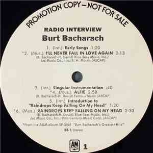 Burt Bacharach - Radio Interview FLAC